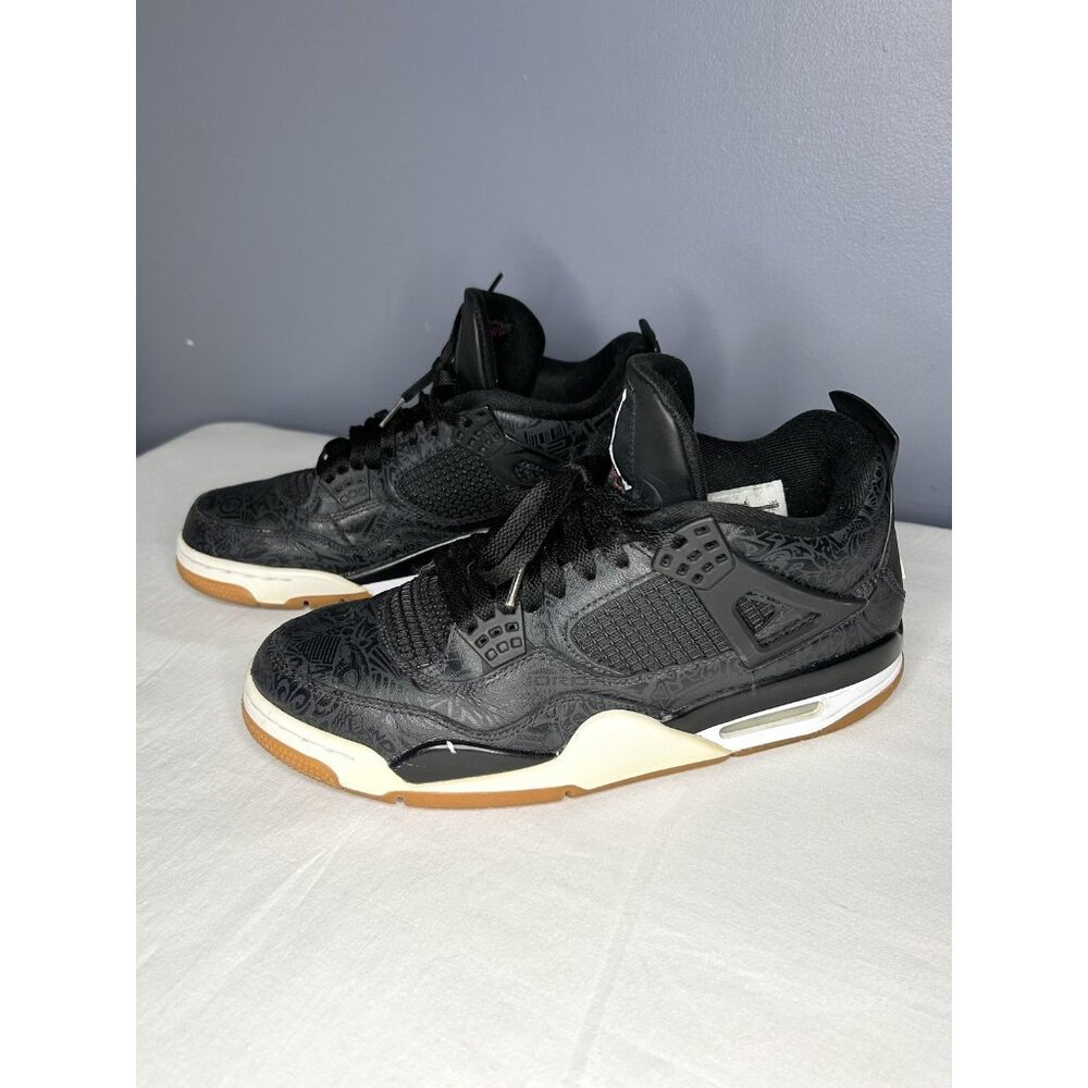 Nike Air Jordan 4 Retro Laser Shoes Mens 11 Black Gum CI1184-001 30th Anniversar